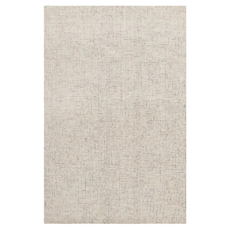 5' X 7' Beige and Brown Wool Abstract Hand Tufted Area Rug
