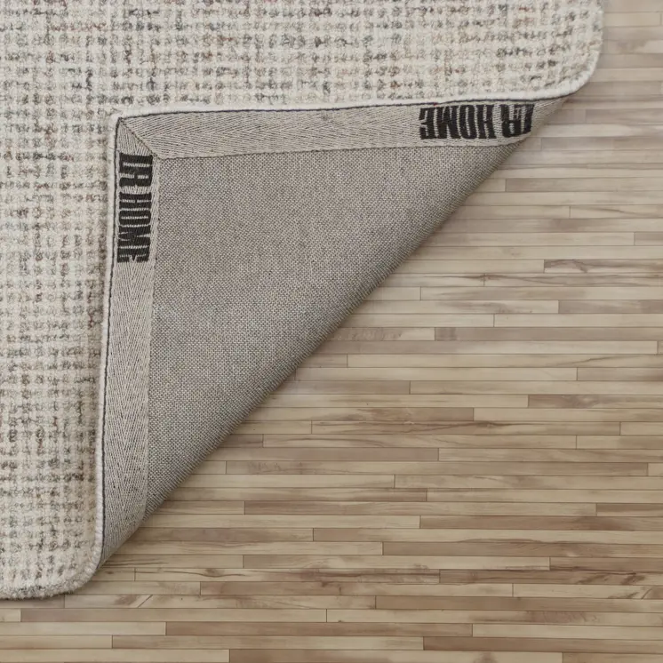 5' X 7' Beige and Brown Wool Abstract Hand Tufted Area Rug
