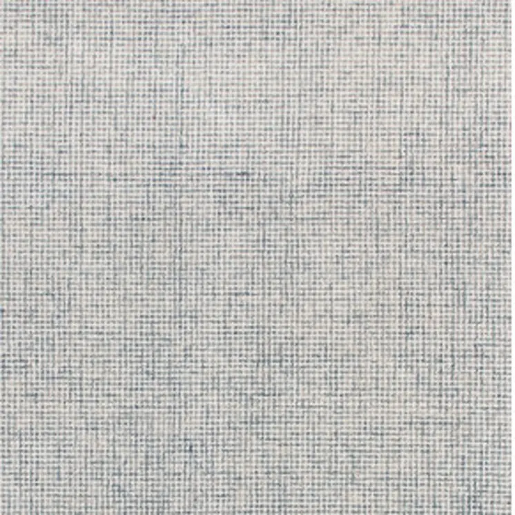8' Blue And Ivory Wool Abstract Hand Tufted Runner Rug