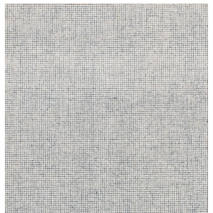 8' X 10' Blue and Ivory Wool Abstract Hand Tufted Area Rug