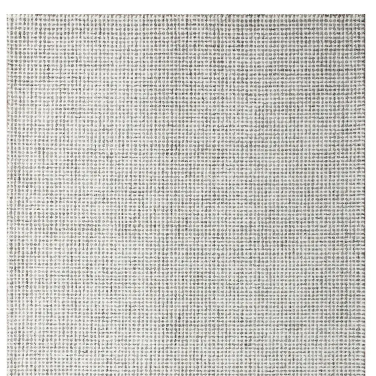10' X 14' Gray and Ivory Wool Checkered Hand Tufted Area Rug