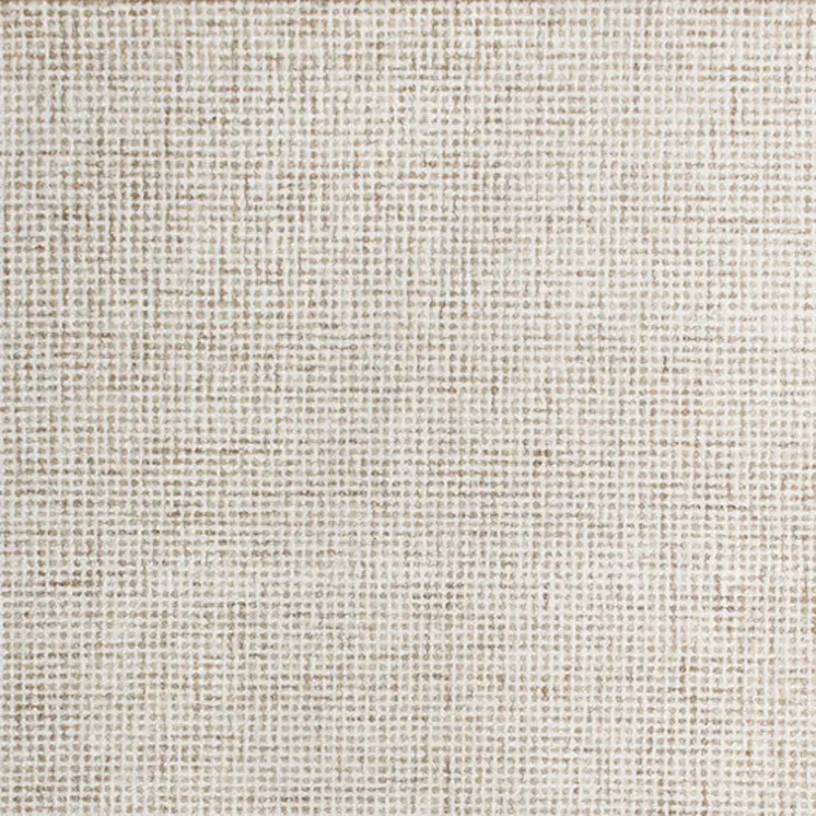 8' Beige And Ivory Wool Checkered Hand Tufted Runner Rug