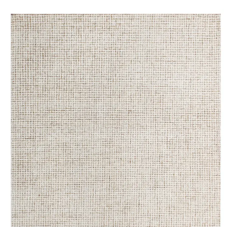 8' Beige And Ivory Wool Checkered Hand Tufted Runner Rug