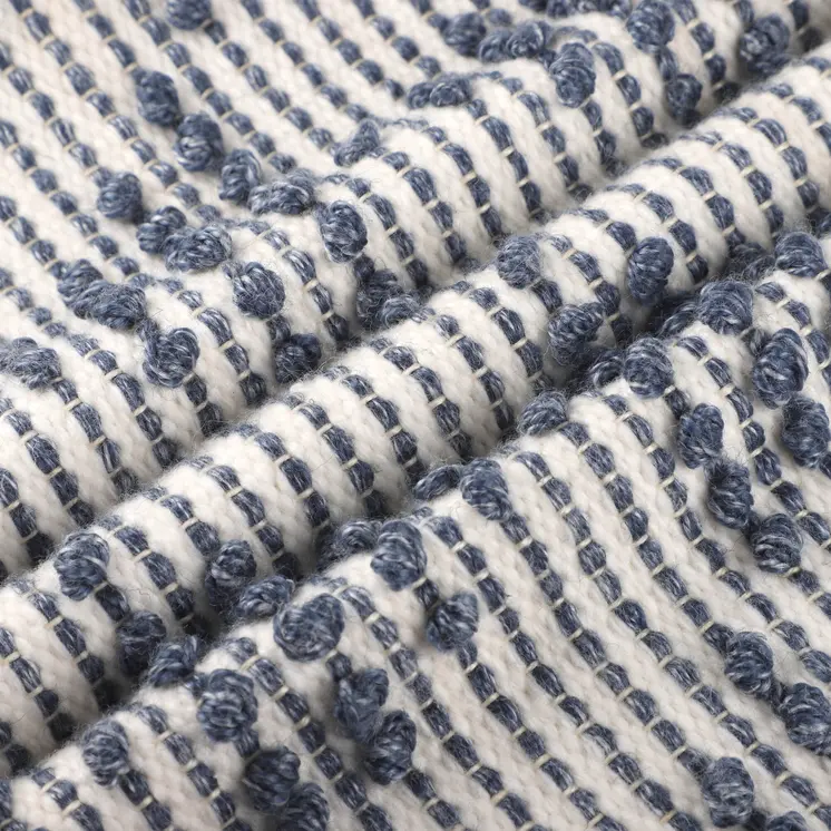 20" Navy and White Geometric Throw Pillow