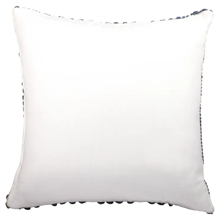 20" Navy and White Geometric Throw Pillow