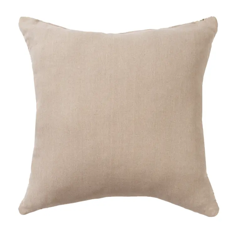 22" X 22" Brown Jute Diamond Throw Pillow