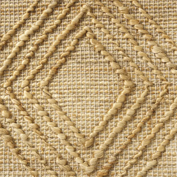 22" X 22" Brown Jute Diamond Throw Pillow