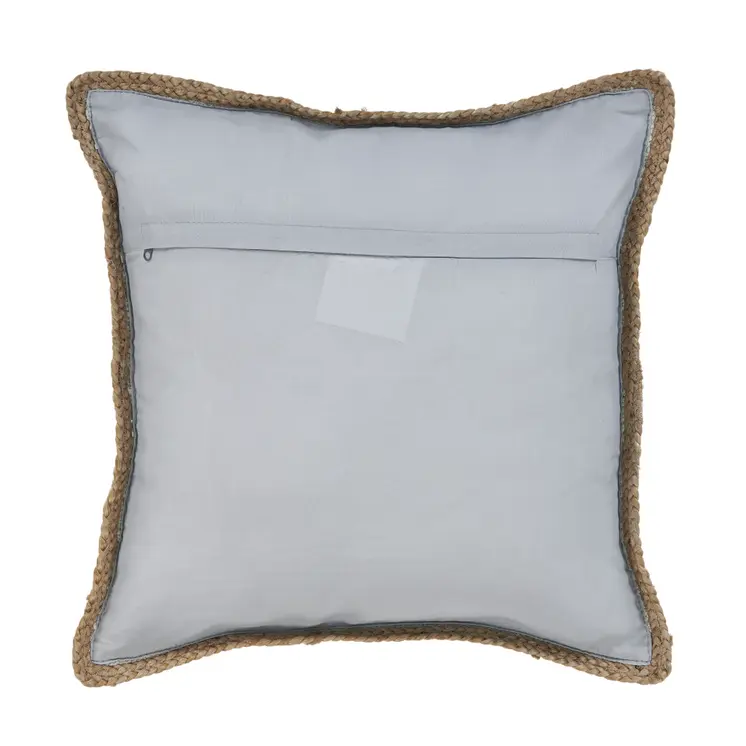 Set of Two Gray Cotton Throw Pillow