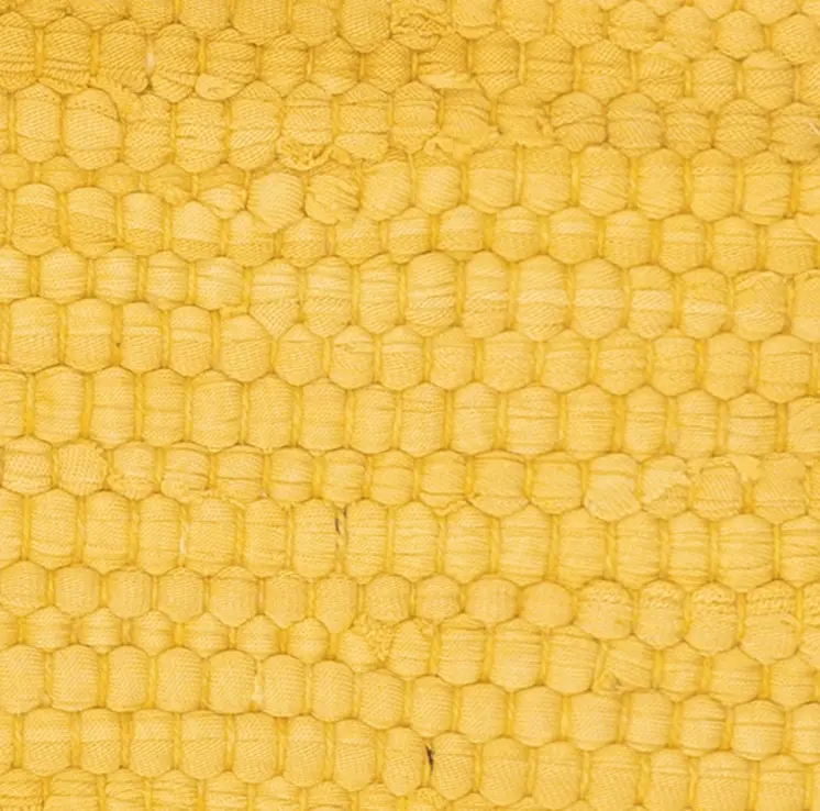 Set of Two 20" Yellow Cotton And Jute Throw Pillows with Texture
