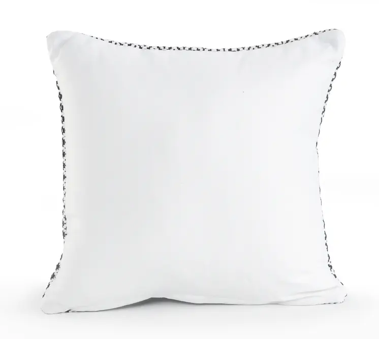 Set of Two Gray Chevron Cotton Throw Pillow