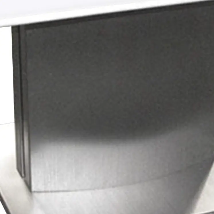 22" White And Silver Marble And Metal Square Pedestal End Table