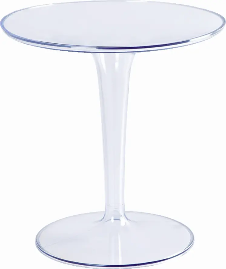 20" Clear Heavy Duty Plastic Indoor Outdoor Round Pedestal End Table