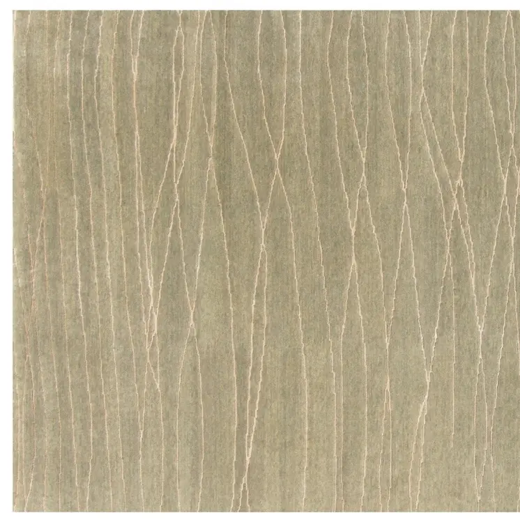 9' X 12' Beige Wool Abstract Lines Hand Loomed Area Rug