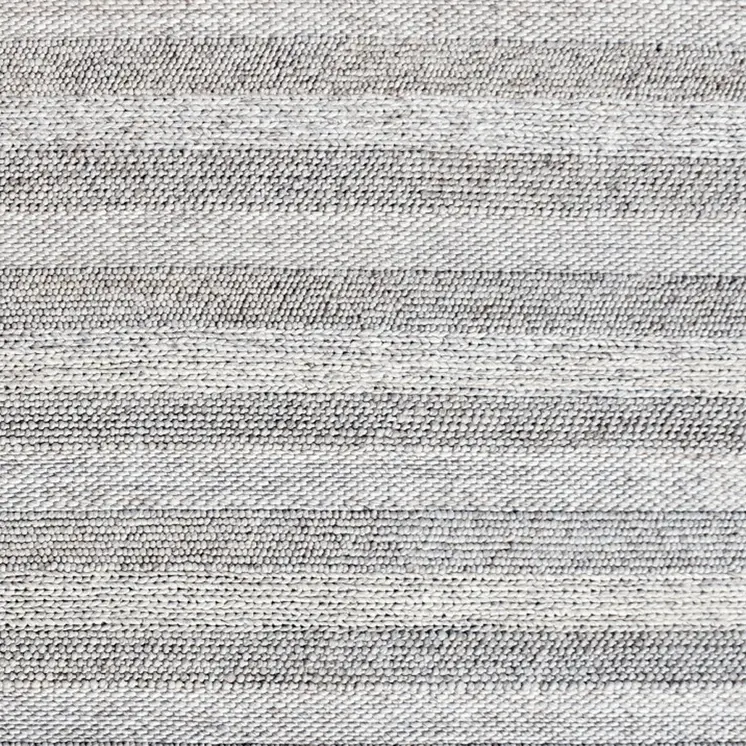 8' X 10' Beige and Gray Wool Blend Striped Hand Loomed Area Rug