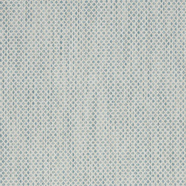 3' X 5' Aqua And Ivory Geometric Indoor Outdoor Area Rug