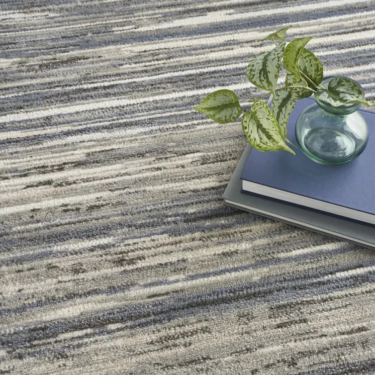 9' X 12' Ivory Brown and Gray Abstract Non Skid Area Rug
