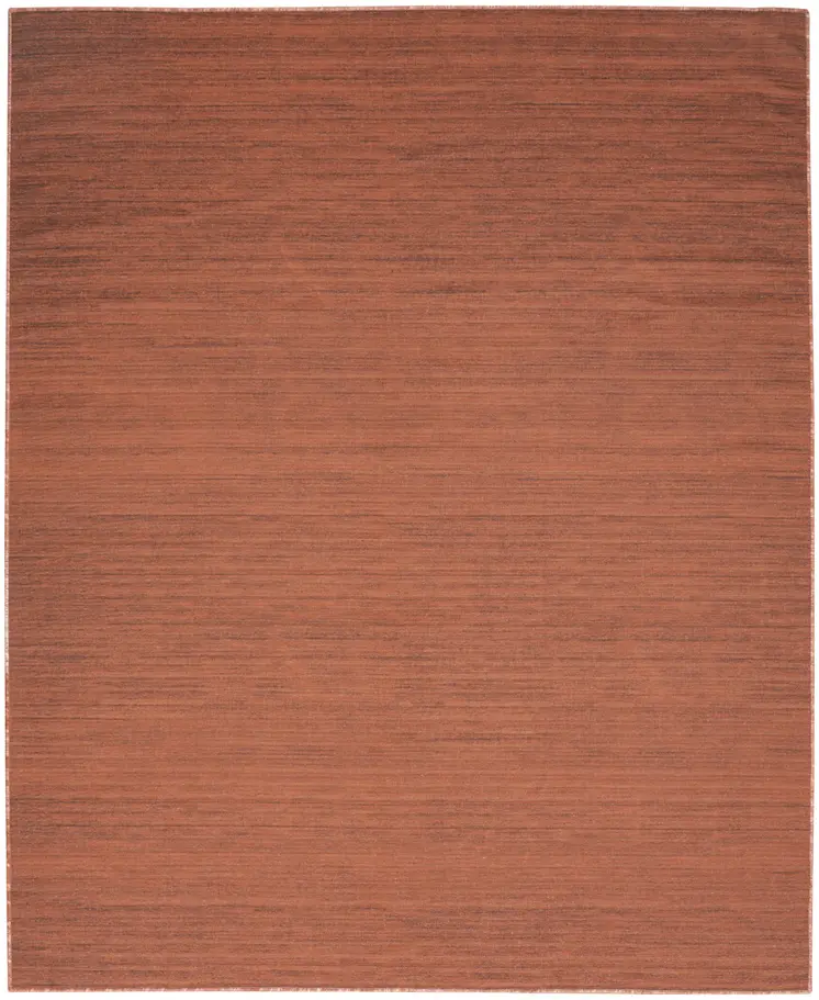 8' X 10' Brick Red Washable Area Rug