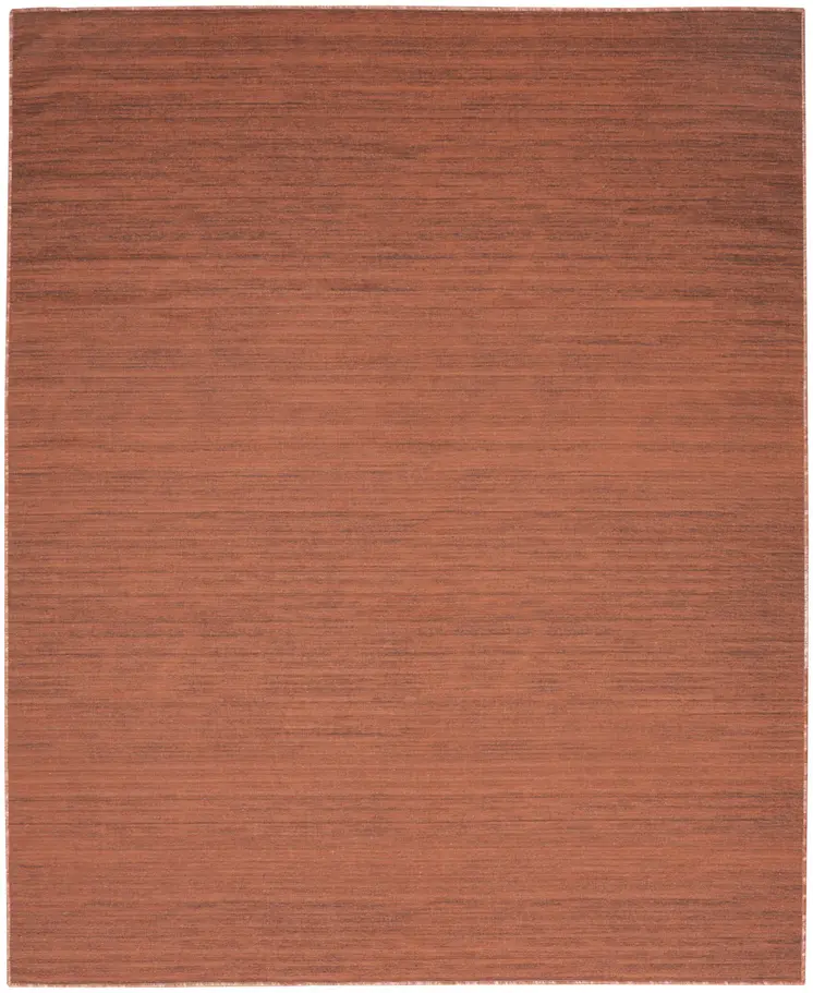 8' X 10' Brick Red Washable Area Rug