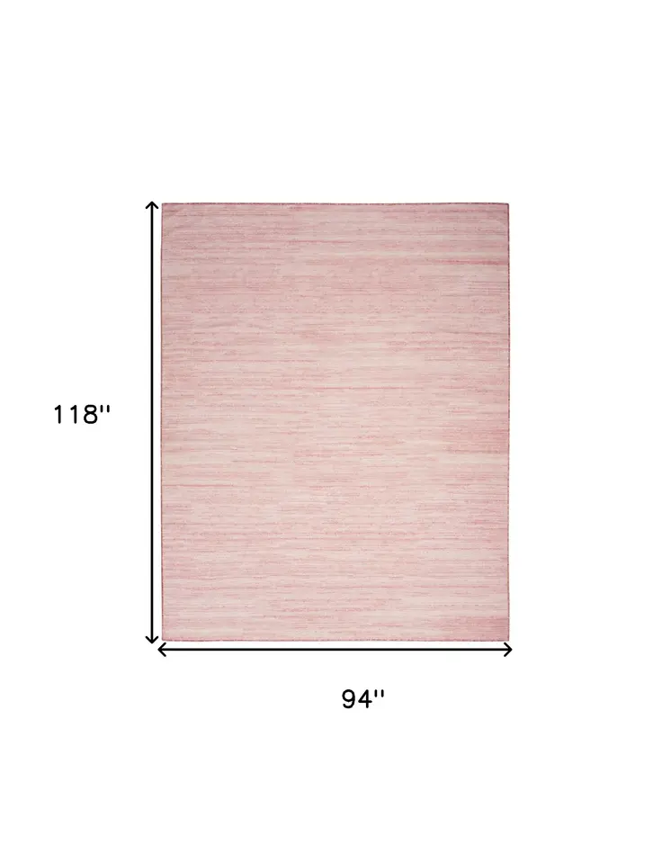 8' X 10' Pink Washable Area Rug