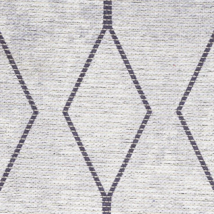 4' X 6' Ivory and Gray Geometric Power Loom Area Rug
