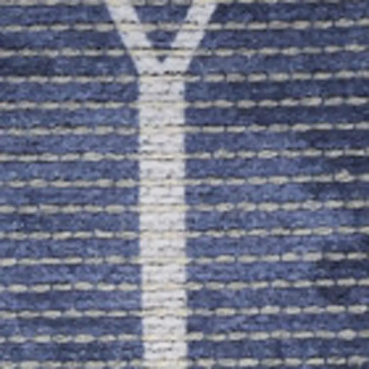 4' X 6' Blue And Ivory Geometric Area Rug