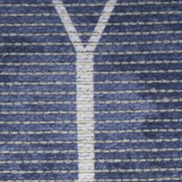 4' X 6' Blue And Ivory Geometric Area Rug