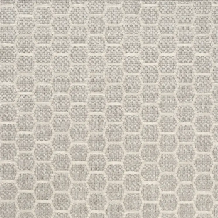 5' X 7' Gray And Ivory Geometric Indoor Outdoor Area Rug