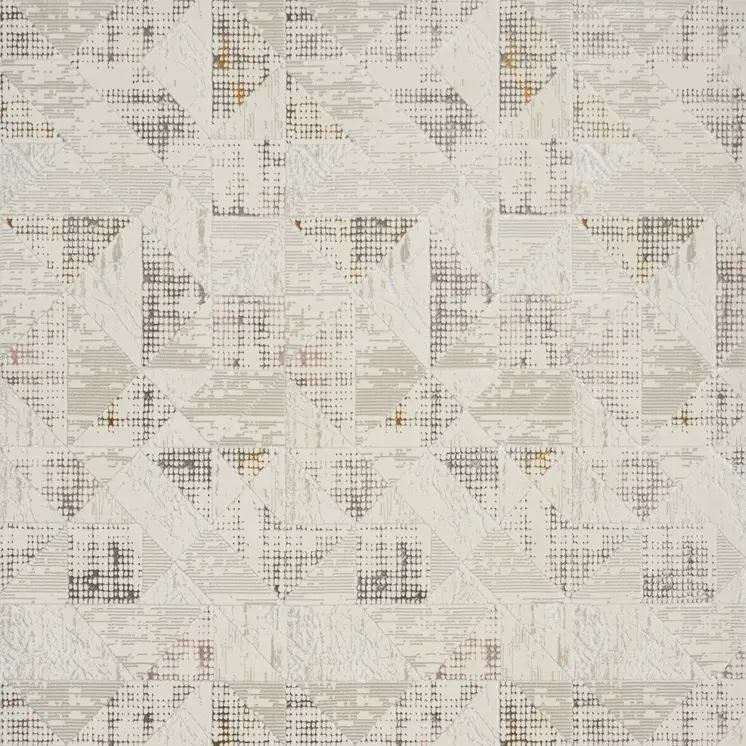 8' X 10' Beige Ivory and Gray Abstract Non Skid Area Rug
