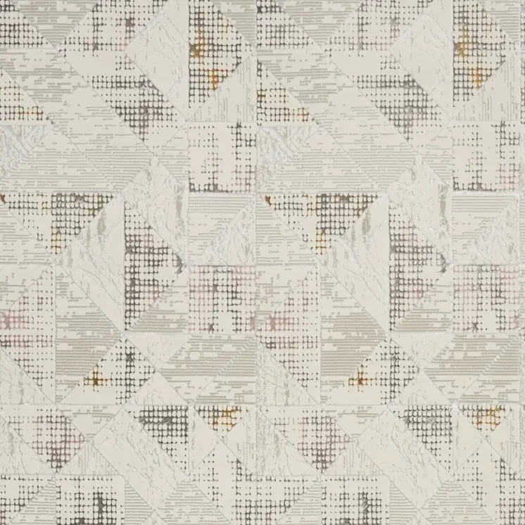 8' X 10' Beige Ivory and Gray Abstract Non Skid Area Rug