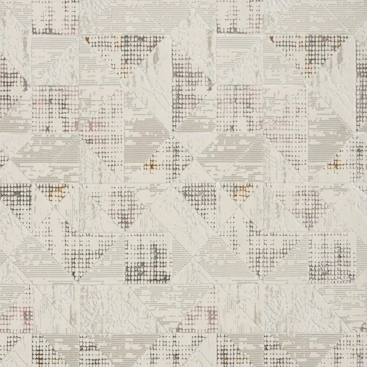 8' X 10' Beige Ivory and Gray Abstract Non Skid Area Rug