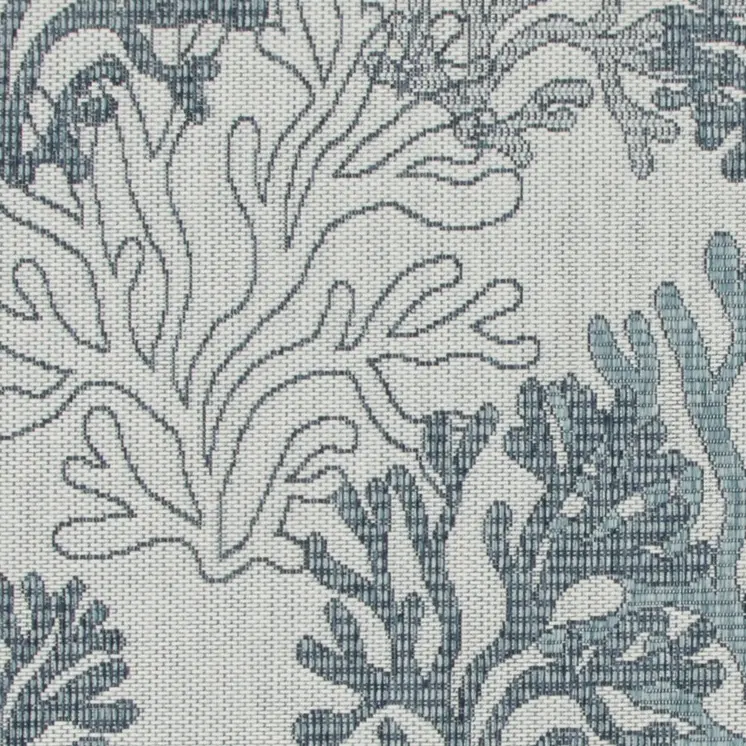 3' X 5' Navy Blue Ivory And Blue Nautical Indoor Outdoor Area Rug