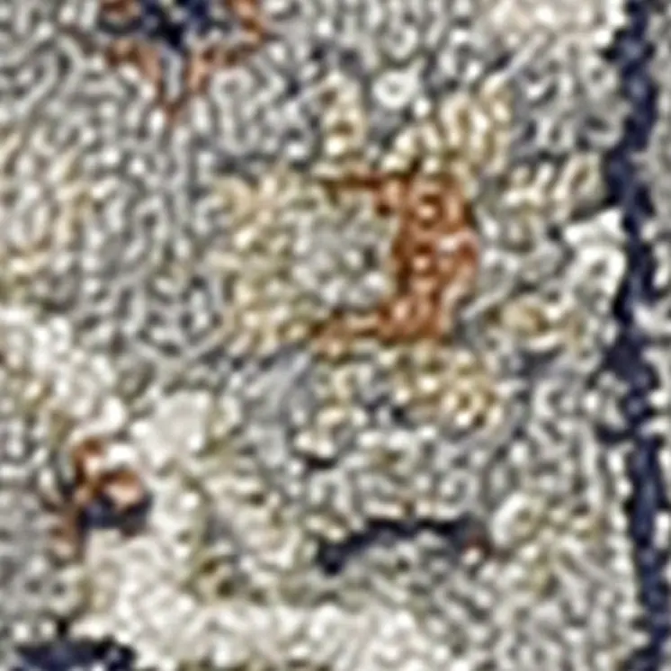 3' X 5' Gray and Ivory Floral Power Loom Area Rug