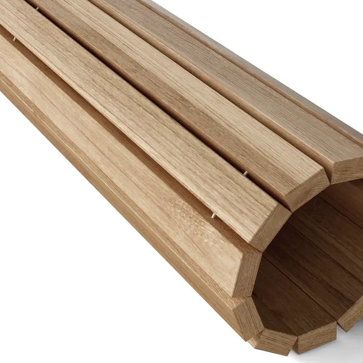Natural Teak 20" Square Shower Mat