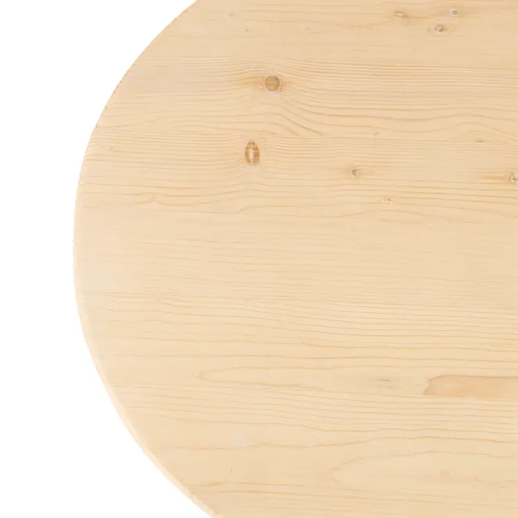 54" Natural Solid Wood Oval Solid Coffee Table
