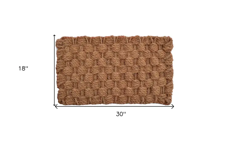 18" X 30" Brown Coir Weave Outdoor Door Mat