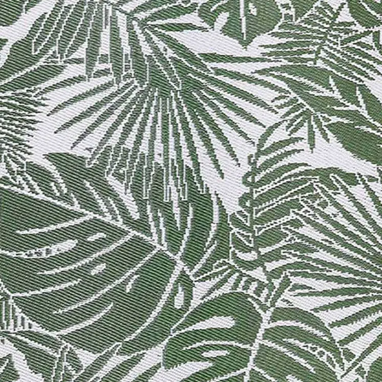 4' X 6' Green Floral Machine Braided Distressed Area Rug With UV Protection