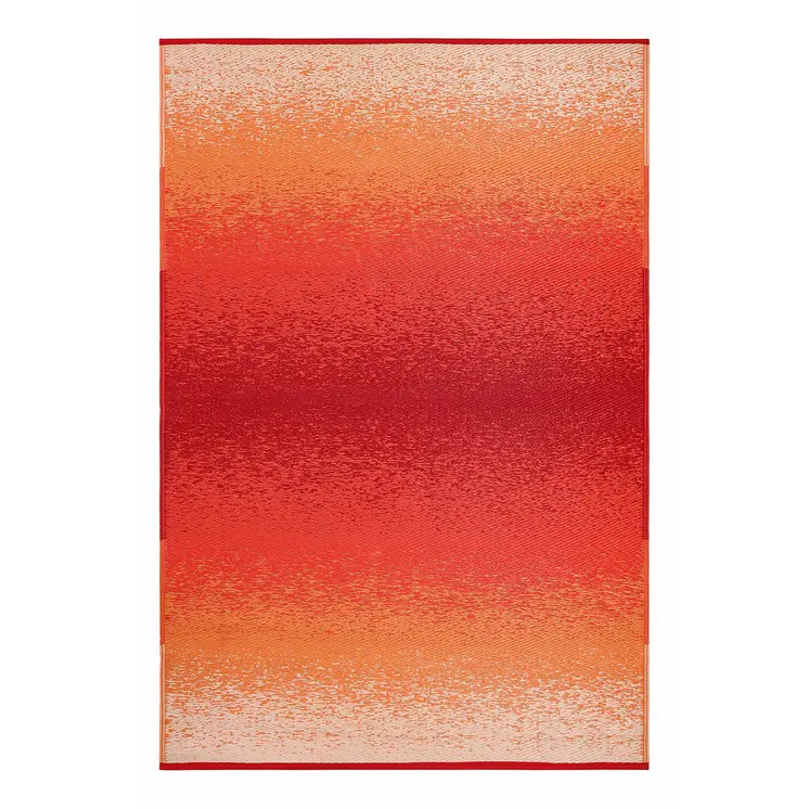 5' X 8' Orange Indoor Outdoor Area Rug
