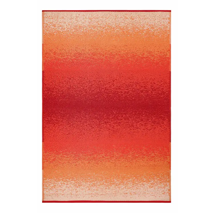 5' X 8' Orange Indoor Outdoor Area Rug
