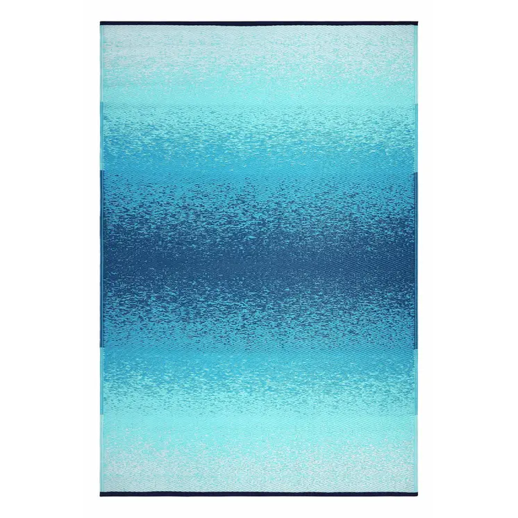 5' X 8' Teal Blue Indoor Outdoor Area Rug