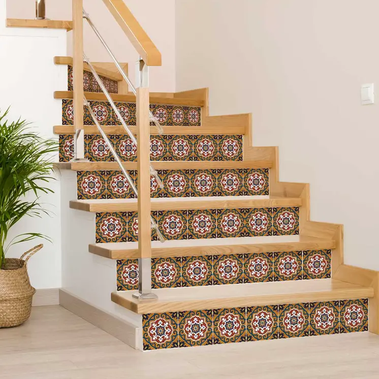 12" X 12" Brown and White Old World Ole Peel and Stick Tiles
