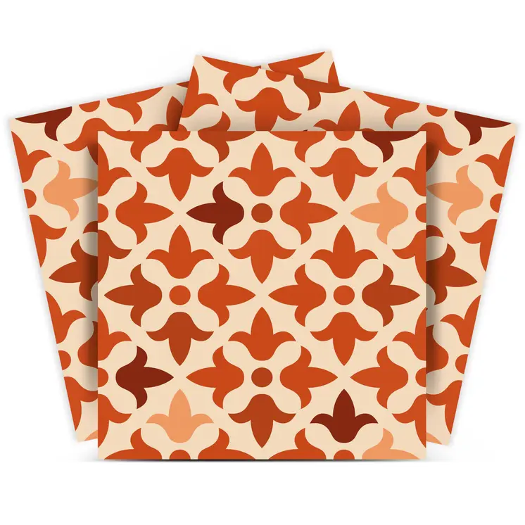 12" X 12" Terra Cotta Tango Peel and Stick Tiles