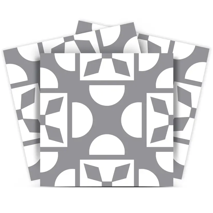 12" X 12" Light Gray and White Coli Peel and Stick Tiles