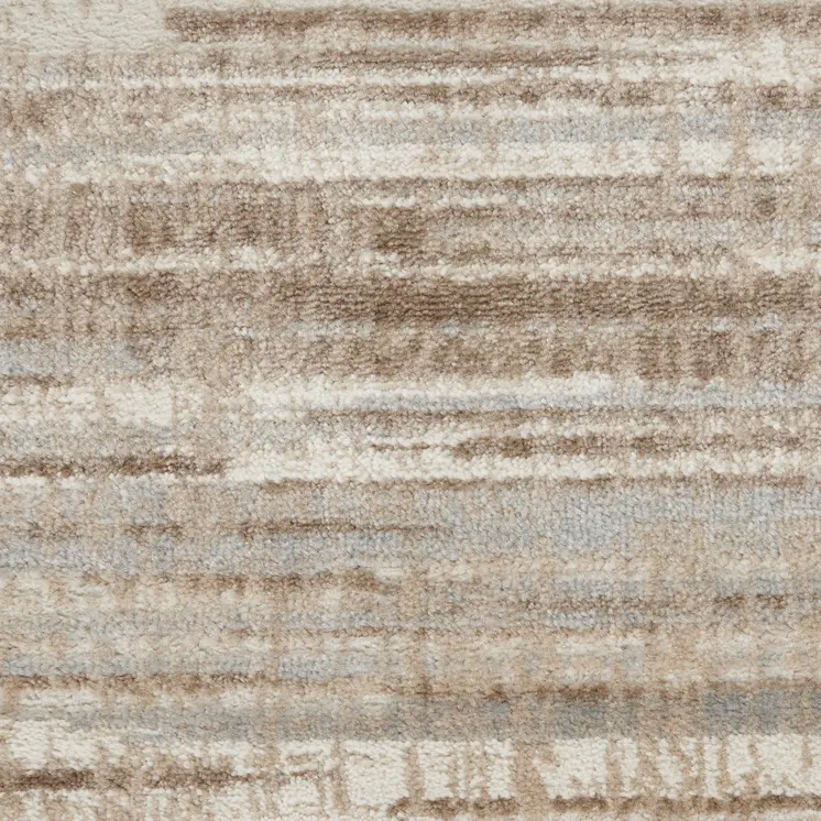 9' X 12' Ivory and Gray Abstract Non Skid Area Rug