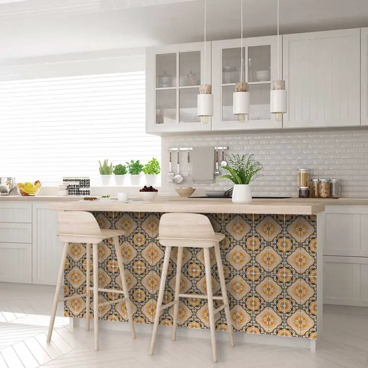 12" X 12" Golden Deco Peel And Stick Removable Tiles