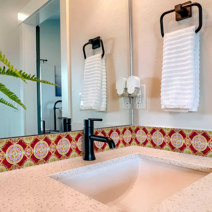 12" X 12" Golden Ruby Removable Peel and Stick Tiles
