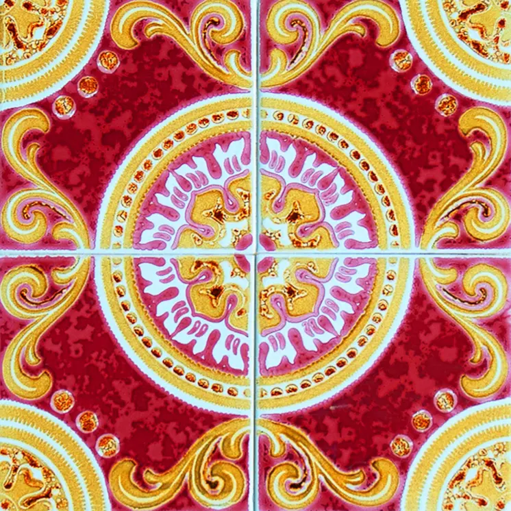 12" X 12" Golden Ruby Removable Peel and Stick Tiles