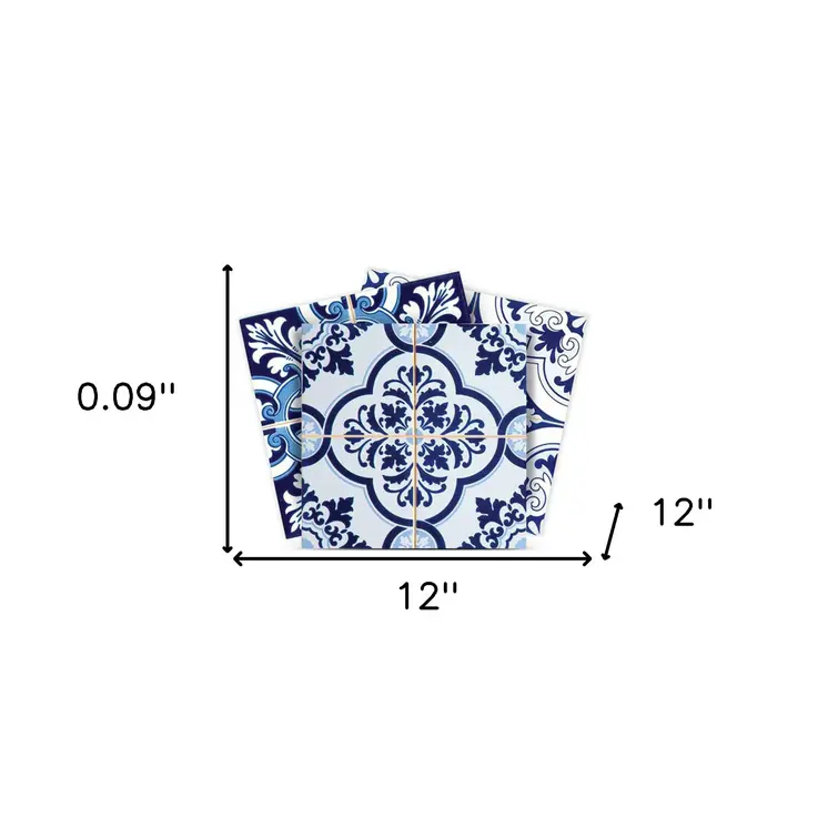 12" X 12" Azul Multi Mosaic Peel and Stick Tiles