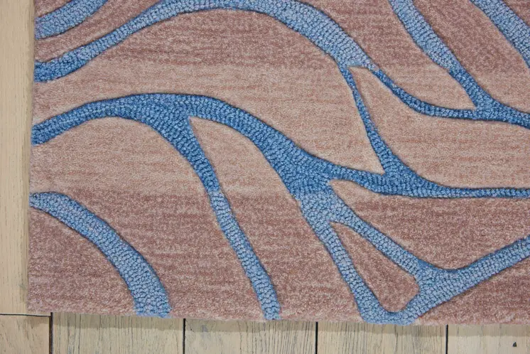 7' X 9' Beige Abstract Area Rug