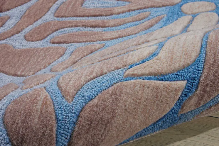 7' X 9' Beige Abstract Area Rug