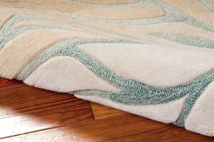 8' X 11' Tan and Gray Abstract Area Rug